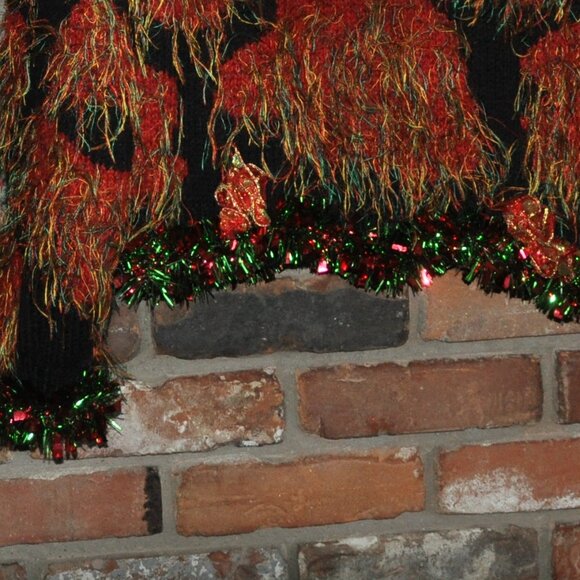 Custom Made, Ornaments, Tinsel, Snowman, Tacky (Hairy) Knit Christmas Sweater M - Picture 4 of 6